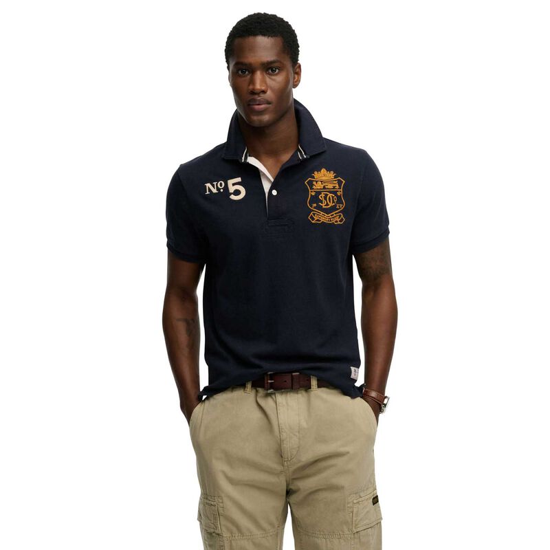Superdry Double Emblem Jersey Short Sleeve Rugby image number 0